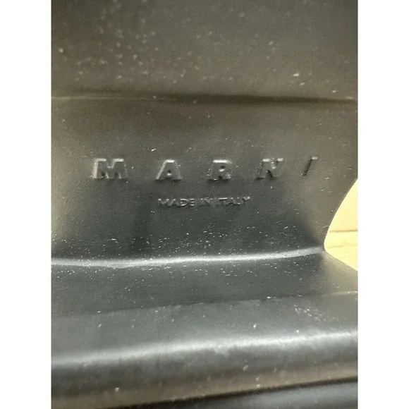 MARNI Women's 38 Oversized Moccasin Shoes Black Leather Platform Loafers - NEW - Picture 8 of 8